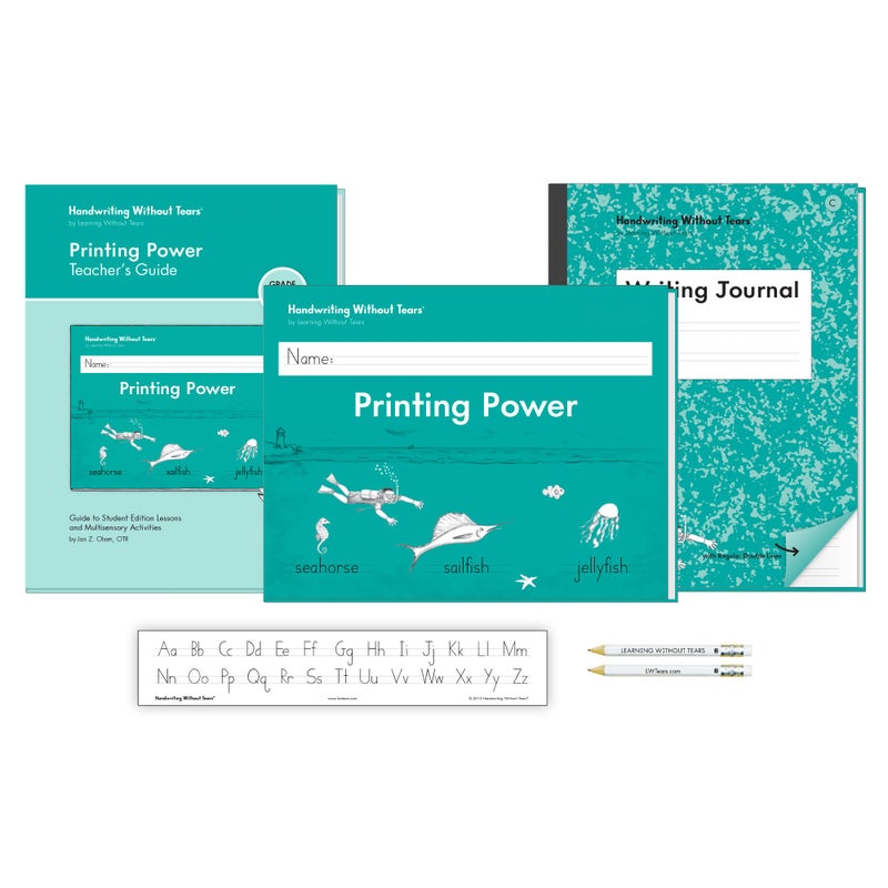Handwriting Without Tears, 2nd Grade Printing Bundle, Age 7+, 2nd Grade+, Student Edition, Writing Journal & Teacher's Guide, School & Home, Language Arts, Tutoring, Tiny Pencils Included - Image 1